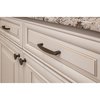 Elements By Hardware Resources 128 mm Center-to-Center Brushed Pewter Rope Detailed Lindos Cabinet Pull Z115-128BNBDL